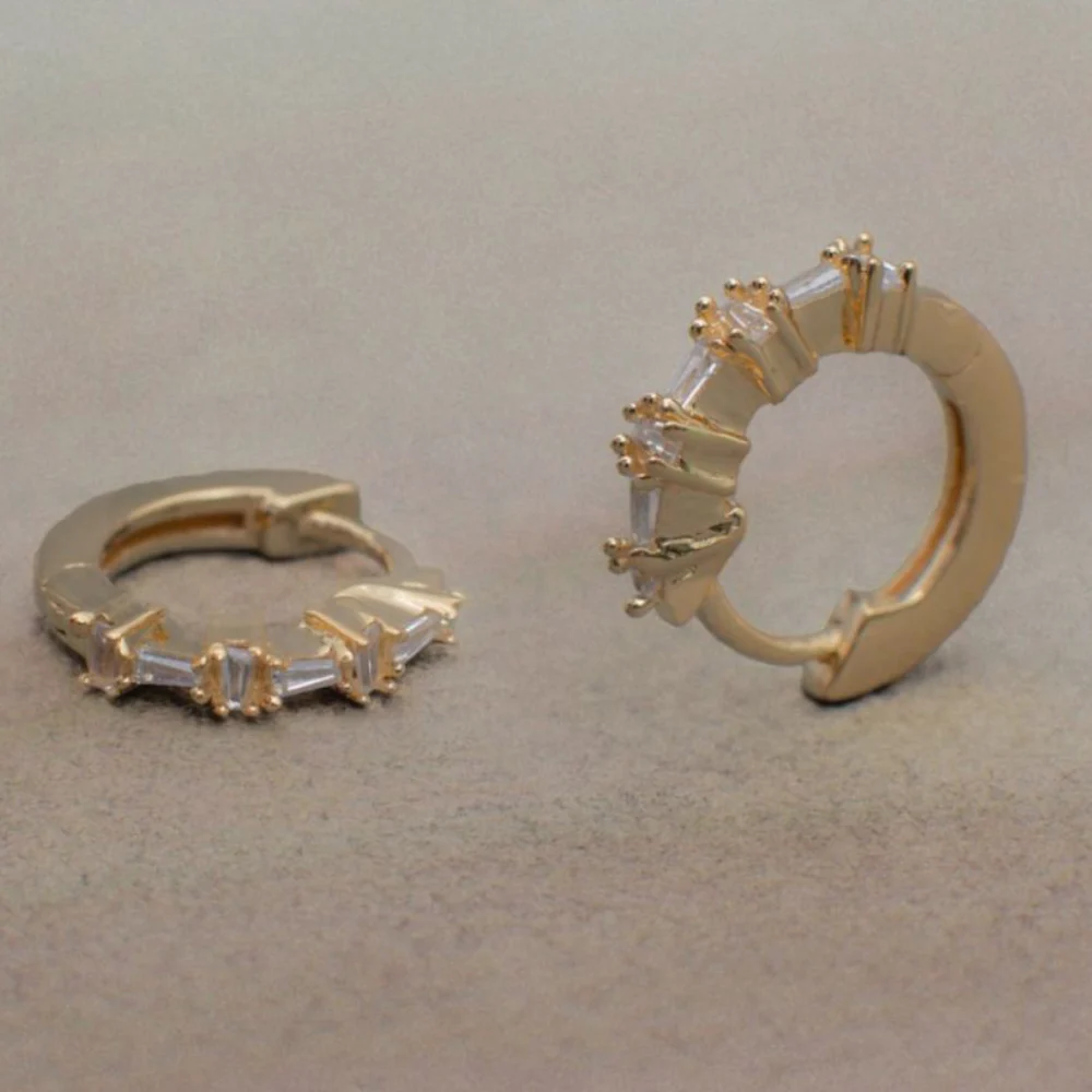 Custom lab grown diamond hoop earrings