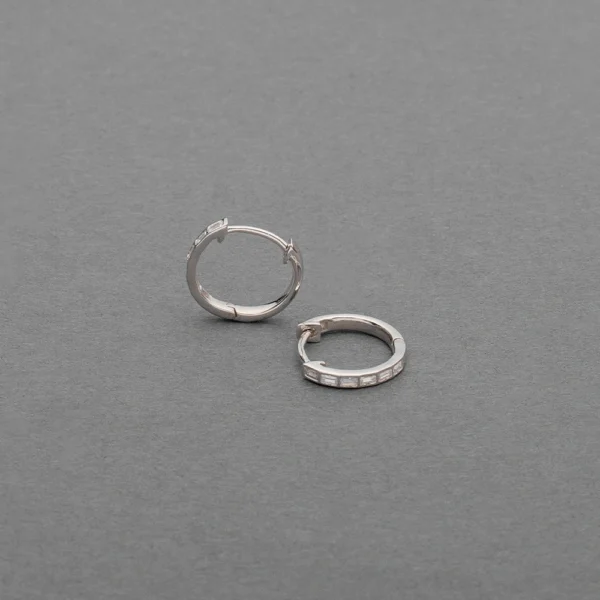 Lab grown diamond huggie earrings