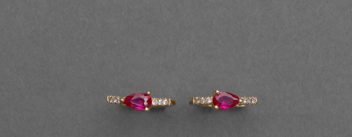 Buy 14K Gold Ruby Earrings