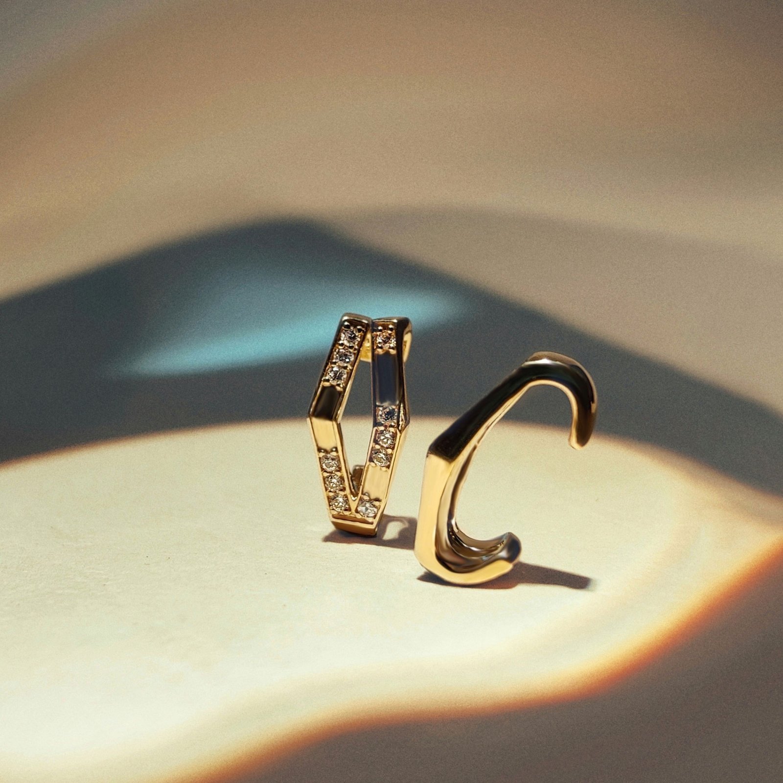 Gold diamond studded Earrings