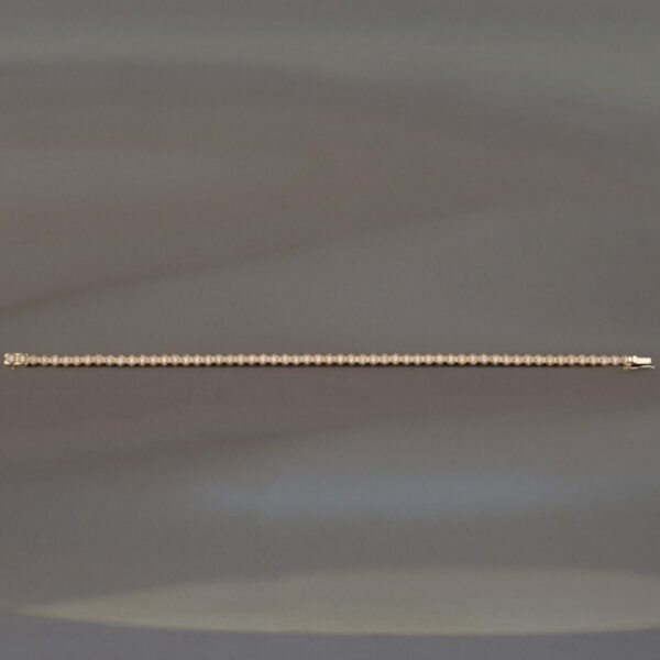 ethical lab grown diamond tennis bracelet in 925 sterling silver gold plating