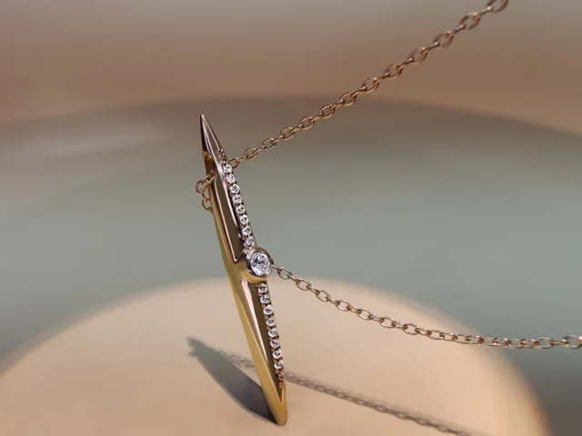 Diamond Studded Gold Pendant